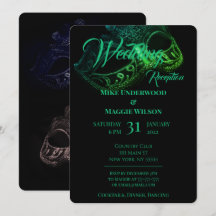 Elegant bröllopsinbjudan för kvällsfest