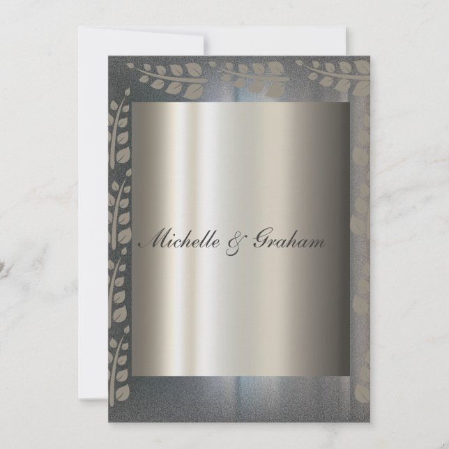 Elegant bröllopsinbjudan inbjudningar (Framsida)