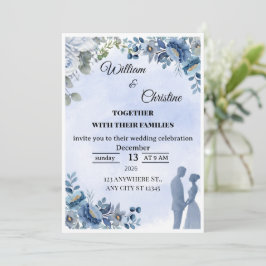 Elegant bröllopsinbjudan inbjudningar