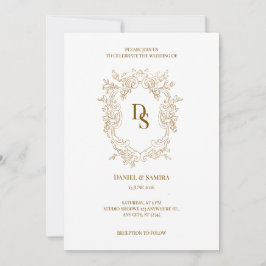 Elegant bröllopsinbjudan inbjudningar