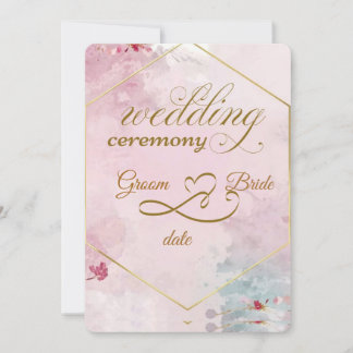 Elegant bröllopsinbjudan Kort Blommig Utskriftbar