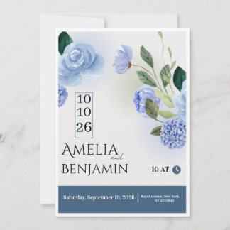 Elegant bröllopsinbjudan mall | Lyxig Flora
