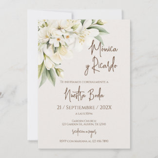 Elegant bröllopsinbjudan med blommor inbjudningar
