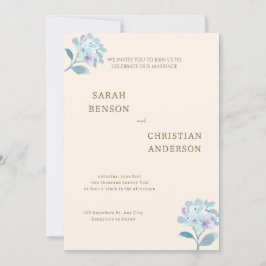 Elegant bröllopsinbjudan med blomsterdesign inbjudningar