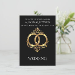 Elegant bröllopsinbjudan med foto – Modern Inbjudningar
