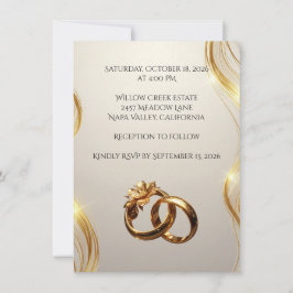 Elegant bröllopsinbjudan med foto – Modern Inbjudningar
