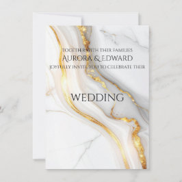 Elegant bröllopsinbjudan med foto – Modern Inbjudningar