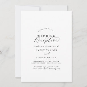 Elegant bröllopsinbjudan med script inbjudningar