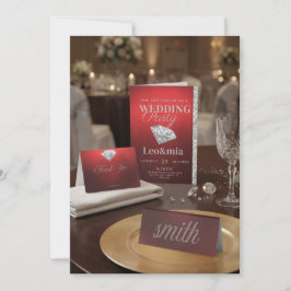Elegant bröllopsinbjudan svit display mockup Ca Inbjudningar