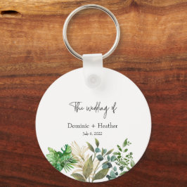 Elegant Bröllopsinbjudan till i Botaniskt Löv Nyckelring