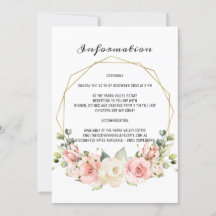 Elegant bröllopsinformationskort.