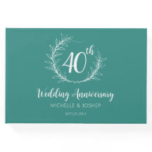 Elegant Bröllopsjubileum Gästbok