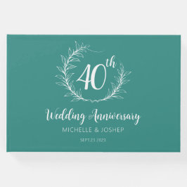 Elegant Bröllopsjubileum Gästbok