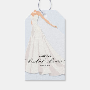 Elegant bröllopsklänning Bröllopsdusch Blå Förmån Presentetikett