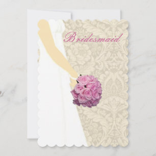 Elegant bröllopsklänning brudtärna kort