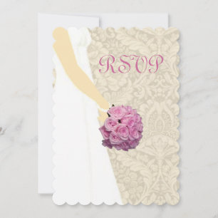 Elegant bröllopsklänning svars kort