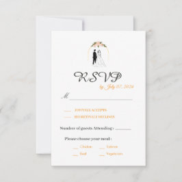Elegant bröllopskort för RSVP-svar OSA Kort
