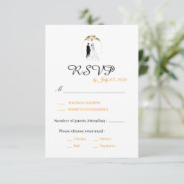 Elegant bröllopskort för RSVP-svar OSA Kort