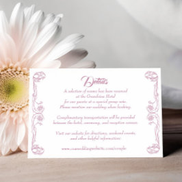 Elegant bröllopskort – Grön Ros Filigree Inbjudningar