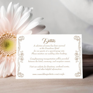 Elegant bröllopskort – Grön Ros Filigree Inbjudningar