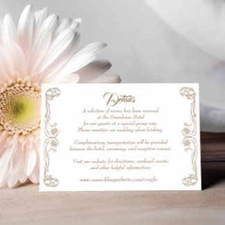 Elegant bröllopskort – Grön Ros Filigree Inbjudningar