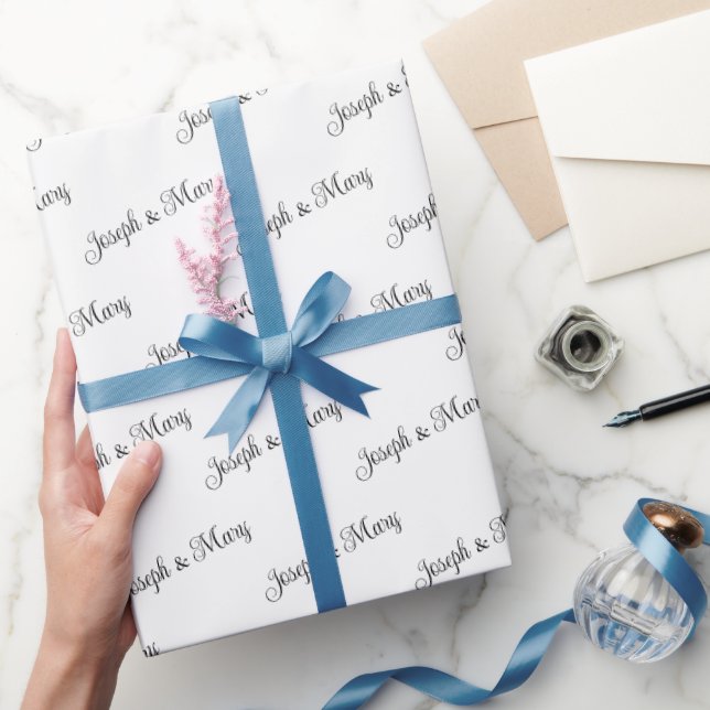 Elegant Bröllopskort med Anpassningsbara Par Namn  Presentpapper (Gifting)