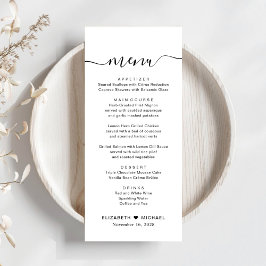 Elegant bröllopsmottagning med Chic Script Meny