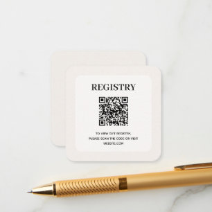 Elegant bröllopspresentregistrering QR-kod Tilläggskort