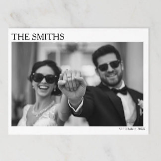 Elegant bröllopsredaktionell Flykt Bröllops vykort