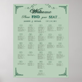 Elegant bröllopsställning med chic salvia och euka poster