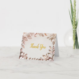 Elegant bröllskort med blommotiv för tack kort