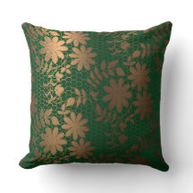 Elegant bronze-blommor på sexkantigt rutnät