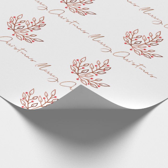 Elegant Bronze - minimal juldesign Presentpapper (Hörn)