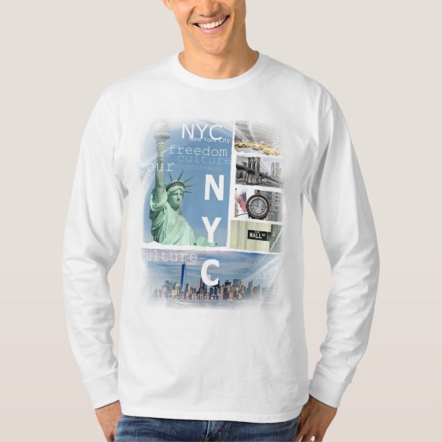 Elegant Brooklyn Bridge Nyc New York City T Shirt (Framsida)
