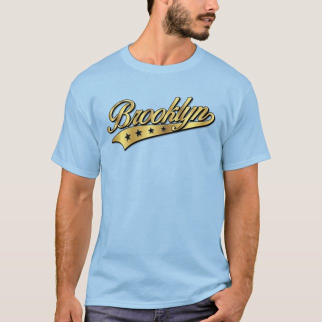 Elegant Brooklyn Swoboda Logotyp Design T Shirt (Framsida)