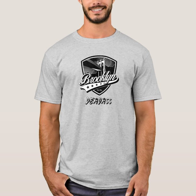 Elegant Brooklyn Swoosh-logotypdesign T Shirt (Framsida)