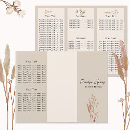 Elegant Broschyr om botaniskt vattenfärgsfärgat Ro