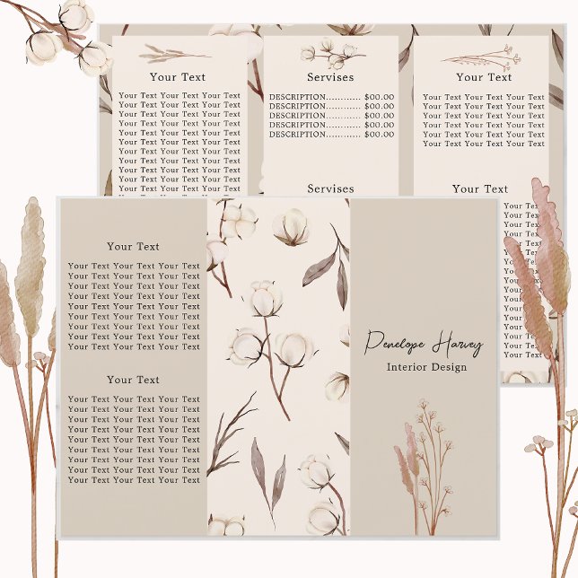 Elegant Broschyr om Rosa av botaniskt bomull (Skapare uppladdad)