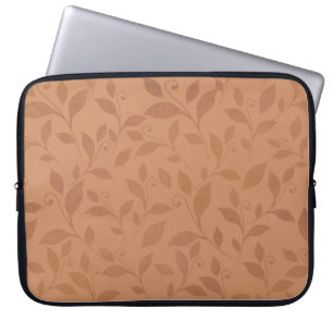 Elegant Brown Abstrakt Höst löv Mönster Laptop Fodral