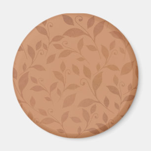 Elegant Brown Abstrakt Höst löv Mönster Magnet