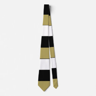 Elegant Brown Black and White Rand Mönster Tie Slips
