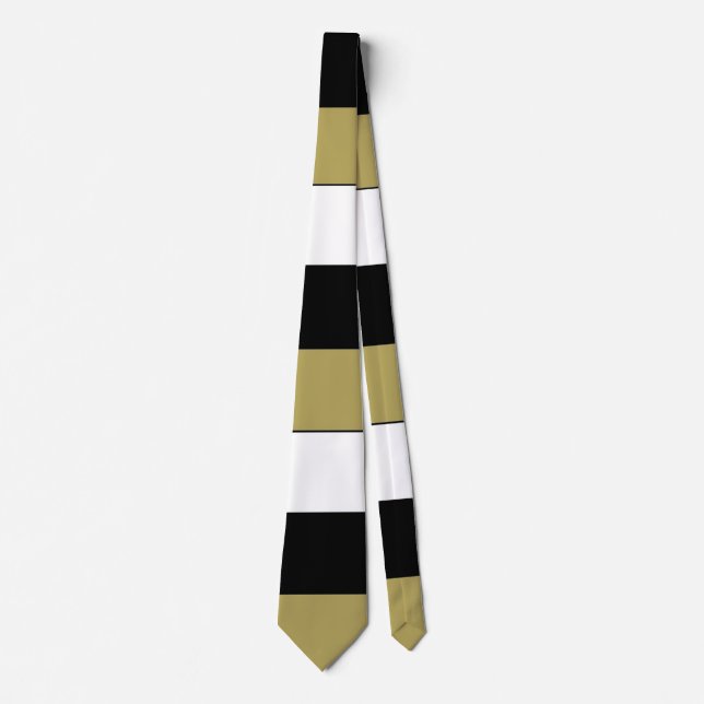 Elegant Brown Black and White Rand Mönster Tie Slips (Framsida)