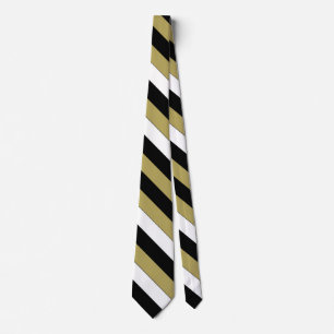 Elegant Brown Black and White Rand Mönster Tie Slips