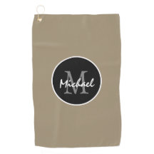 Elegant Brown Black Personlig Monogram Manar