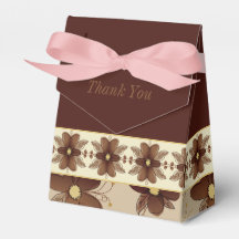 Elegant Brown-Blommigt