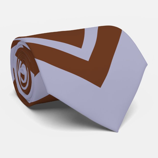 Elegant brown &blue chevron pattern Neck Tie Slips (Rullad)