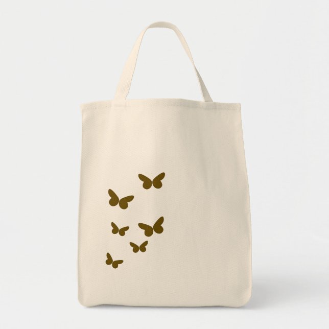 Elegant Brown Butterfly Minimalist | Modern Tygkasse (Framsidan)