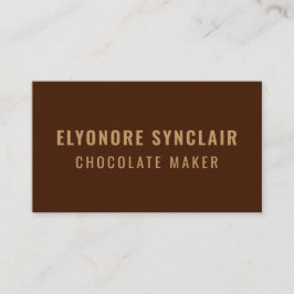 Elegant Brown Chocolate Maker Social Icon QR Code  Visitkort