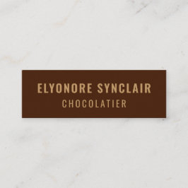Elegant Brown Chocolatier Social Icon QR Code  Mini Visitkort