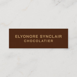 Elegant Brown Chocolatier Social Icon QR Code  Mini Visitkort
